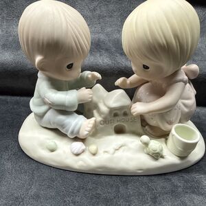Precious Moments 12319 God Bless Our Home Boy and Girl Porcelain Figurine